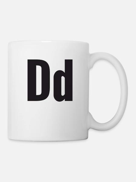 Lettre D - Mug blanc - blanc