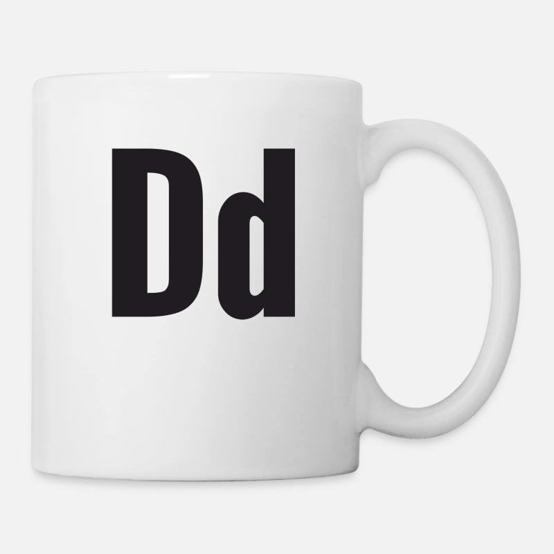 Lettre D - Mug blanc - blanc