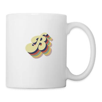 Retro Buchstabe B - Tasse - Weiß - Rechts