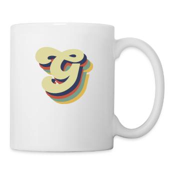 Retro-G-Buchstabe - Tasse - Weiß - Rechts