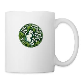 Lily of the Valley white kitty cat - Mug - white - Right