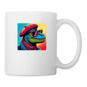 Dino PopArt Portrait - Mug blanc - blanc - Droite