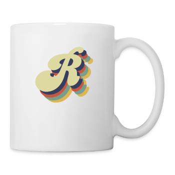 Retro-Buchstabe R - Tasse - Weiß - Rechts