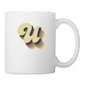 Retro-U-Buchstabe - Tasse - Weiß - Rechts