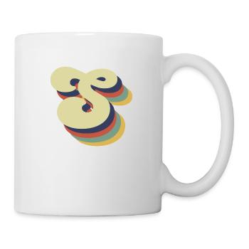 Lettre s rétro - Mug blanc - blanc - Droite