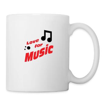 Love for music design for music lovers - Mug - white - Right