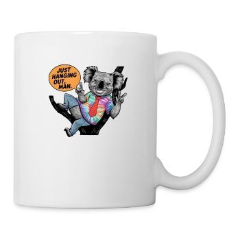Koala im Batik-T-Shirt: Einfach nur abhängen! - Tasse - Weiß - Rechts