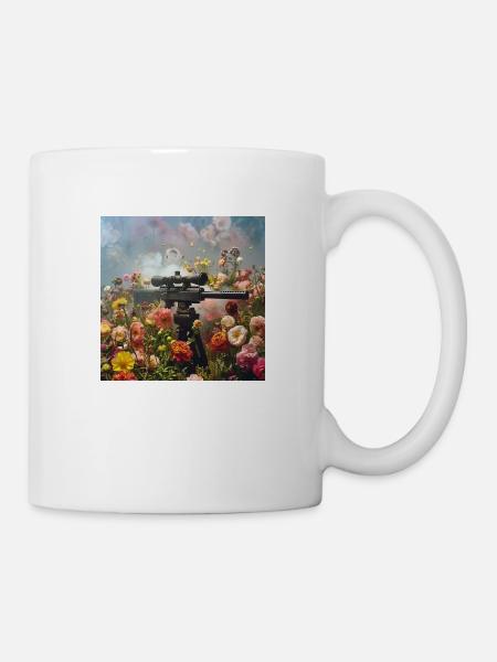 Flower Power - Tasse - Weiß