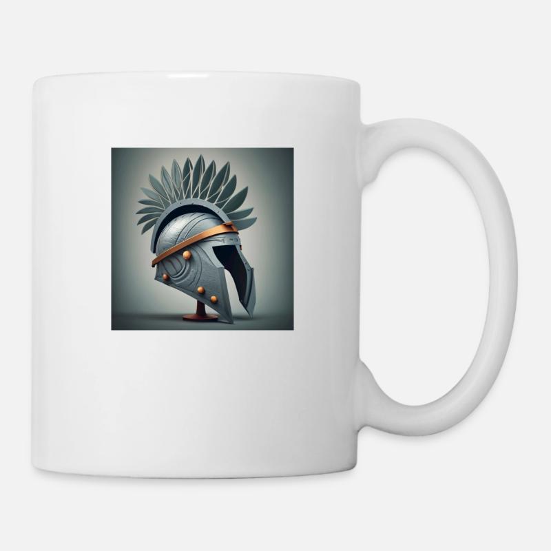 Casque spartiate - Mug blanc - blanc