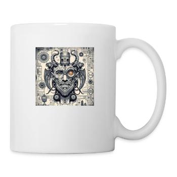 demon style cyborg steampunk cyberpunk - Mug - white - Right
