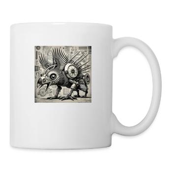 phoenix style cyborg steampunk cyberpunk - Mug - white - Right