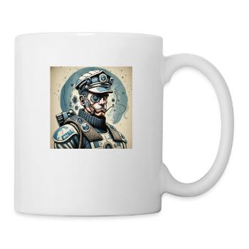 Cyborg Style Policeman Poster Poster - Mug - white - Right