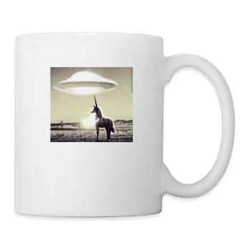 Ufo,Einhorn,retro, vintage , Foto - Tasse - Weiß - Rechts