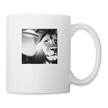 selfie, lion, ovni, vintage, rétro, photo - Mug blanc - blanc - Droite