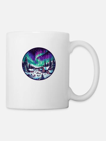Mystical Northern Lights - Mug - white
