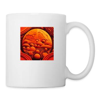 Rote Landschaft - Tasse - Weiß - Rechts
