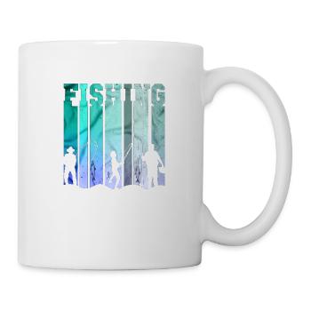 fisch, fisch, angeln, see, meer, angeln, fauna, exotisch - Tasse - Weiß - Rechts