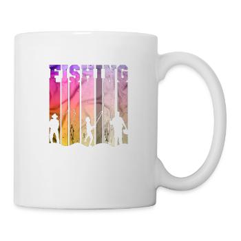 fisch, fisch, angeln, see, meer, angeln, fauna, exotisch - Tasse - Weiß - Rechts