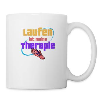 Running, jogging is my therapy - Mug - white - Right