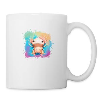 Axolotl,bunt,Malerei,illustration - Tasse - Weiß - Rechts