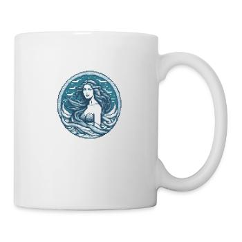 Ozeanische Sirene Pixel - Tasse - Weiß - Rechts