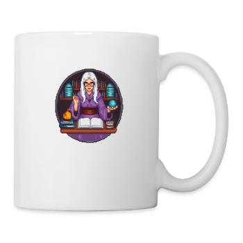 Pixel de bibliothécaire arcanique - Mug blanc - blanc - Droite