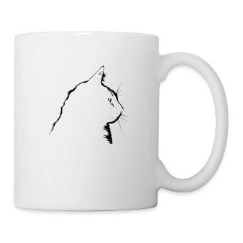 Katze, katzenmotiv - Tasse - Weiß - Rechts
