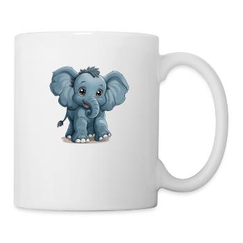 éléphant2 copie - Mug blanc - blanc - Droite