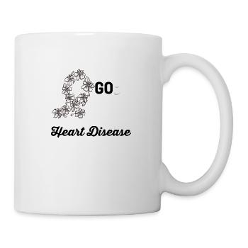 Go Red Heart Disease Awareness Cartoon - Mug - white - Right