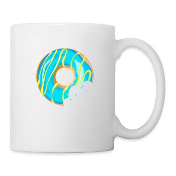 donut croquer manger boucher patisserie 120323 Q - Mug blanc - blanc - Droite