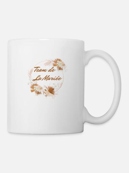 Team de La mariée floral-idée cadeau Evjf - Mug blanc - blanc