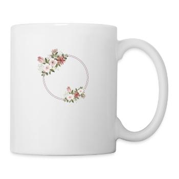 Die Blumenbraut - Junggesellinnenabschied Geschenkidee - Tasse - Weiß - Rechts