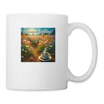 Frühlingsbier? nein eher Frühlingskaffee !! - Tasse - Weiß - Rechts