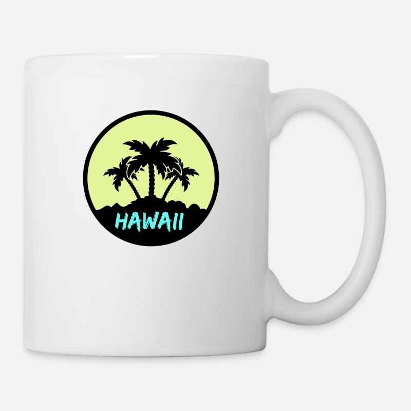 hawaii palmen - Tasse - Weiß