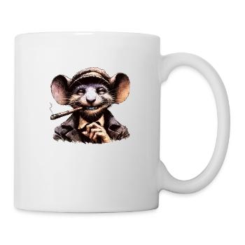 Souris cigare - Mug blanc - blanc - Droite