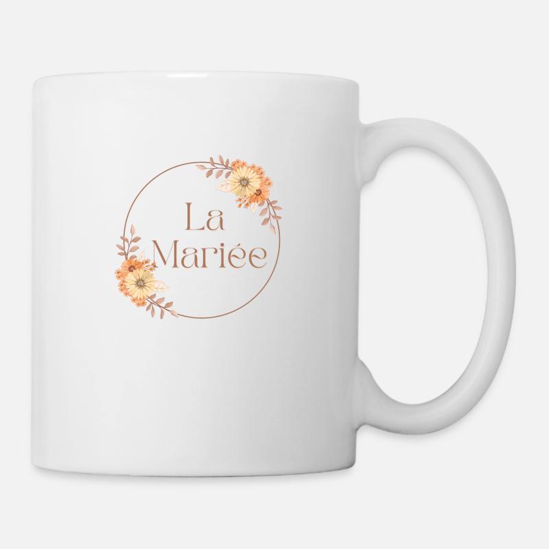 La mariée floral-idée cadeau la mariée - Mug blanc - blanc