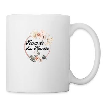 Team de La mariée floral tropical-idée cadeau Evjf - Mug blanc - blanc - Droite