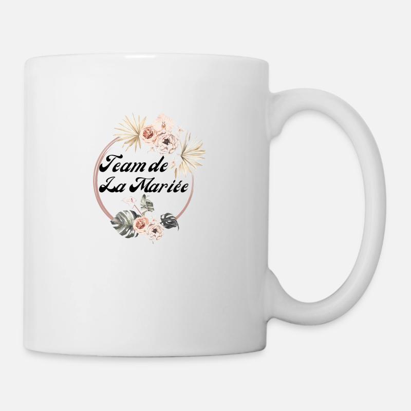 Tropisches Blumenbrautteam - Junggesellinnenabschied Geschenkidee - Tasse - Weiß