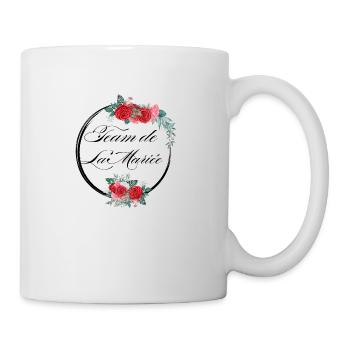 Red Floral Bride Team - Bachelorette Party Gift Idea - Mug - white - Right