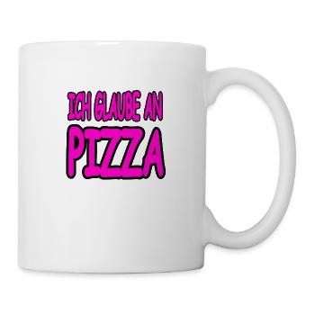 Pizza - Tasse - Weiß - Rechts
