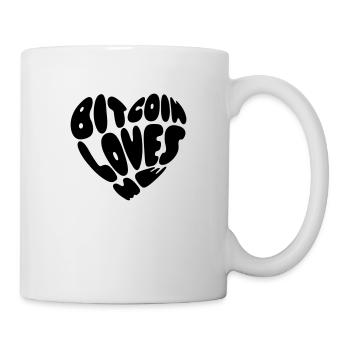 Bitcoin liebt mich - Tasse - Weiß - Rechts