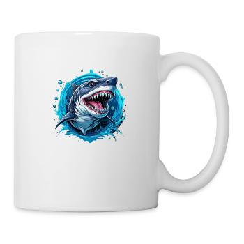 requin - Mug blanc - blanc - Droite