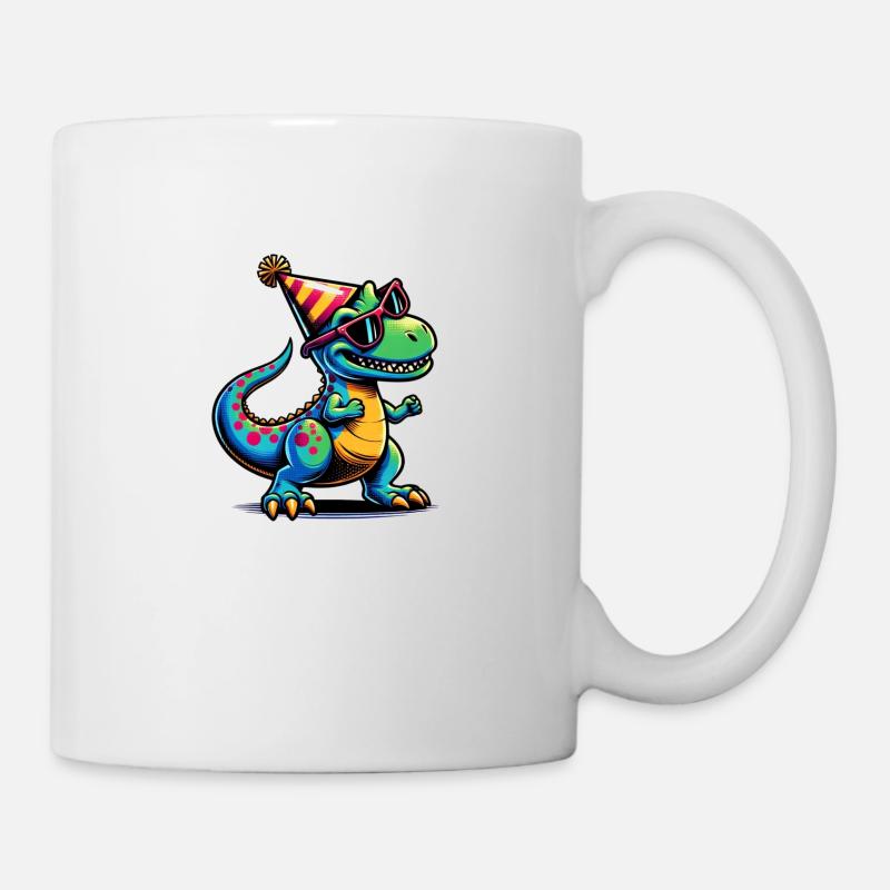 Dino de fête - Mug blanc - blanc