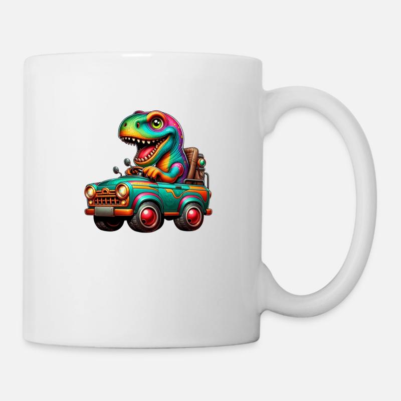 Auto Dino - Tasse - Weiß