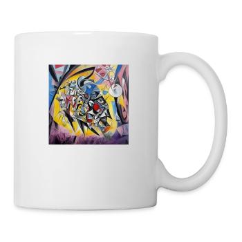 Design abstrait surréaliste, directement de l’artiste - Mug blanc - blanc - Droite