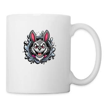 Lapin de Pâques fou - Mug blanc - blanc - Droite