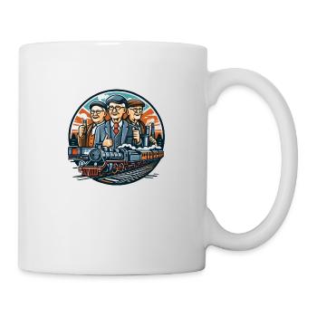 Eisenbahner Modelleisenbahn Fan Rentner Geschenk - Tasse - Weiß - Rechts