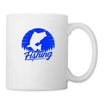 fisch, fisch, angeln, see, meer, angeln, fauna, exotisch - Tasse - Weiß - Rechts
