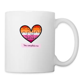 Tu me complètes, - Mug blanc - blanc - Droite