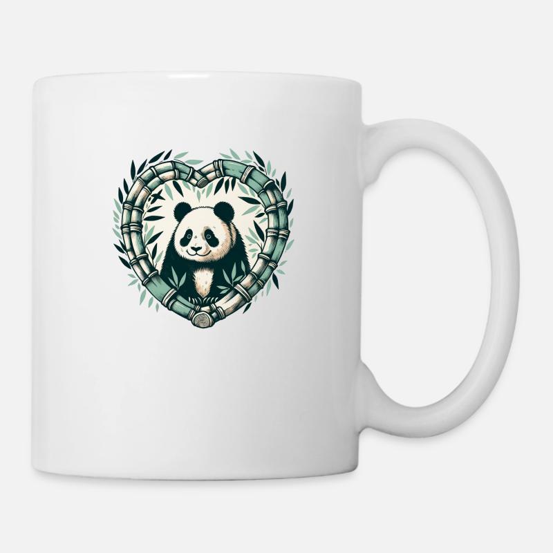 Pandabär Bambus - Tasse - Weiß